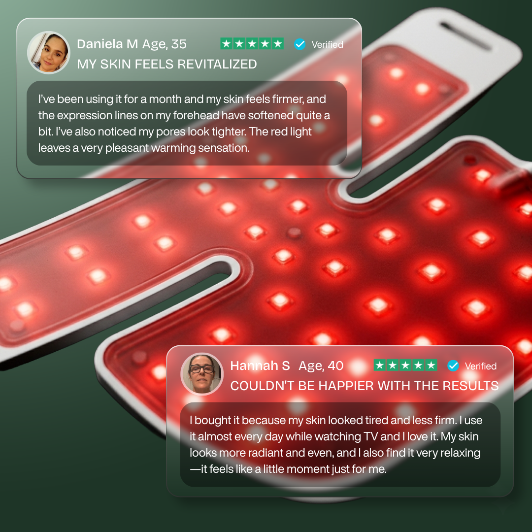 Máscara LED profissional infravermelha para pescoço e colo - Silicone de grau médico 850nm