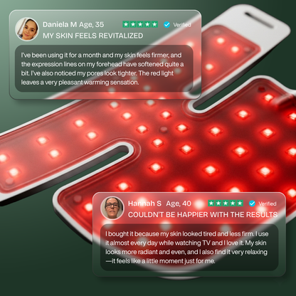 Máscara LED profissional infravermelha para pescoço e colo - Silicone de grau médico 850nm