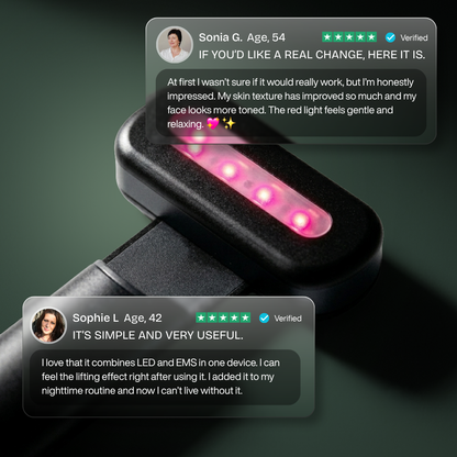 Dispositivo LED de microvibração e microcorrente com terapia térmica