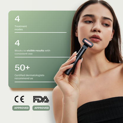 Dispositivo LED de microvibração e microcorrente com terapia térmica