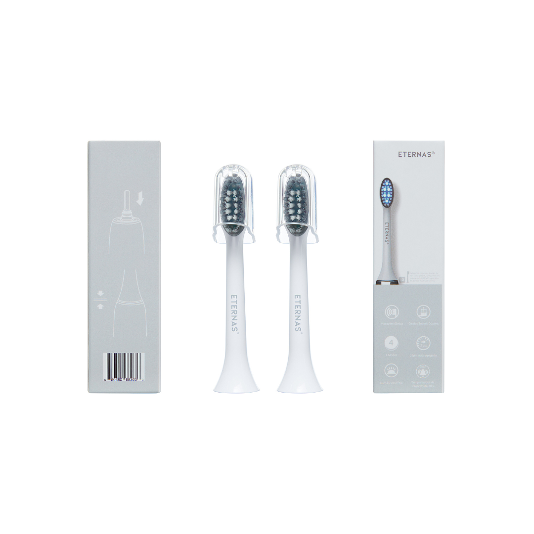 Embalagem de 2 cabeças de substituição para escova de dentes elétrica (6 meses)