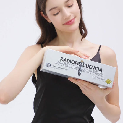 Radiofrequência multifuncional com ouro de 24 quilates para uma ação antienvelhecimento e lifting.